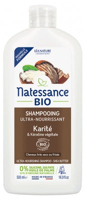 Natessance Organic Ultra-Nourishing Shea And Vegetable Keratin Shampoo 500Ml