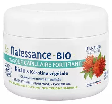 Natessance Strengthening Castor Oil & Vegetable Keratin Hair Mask 200Ml