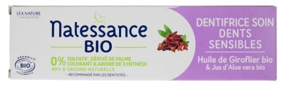 Natessance Toothpaste Care Sensitive Teeth Oil Clove Organic 75Ml