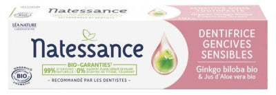 Natessance Toothpaste Sensitive Gums Ginkgo Biloba Organic 75Ml