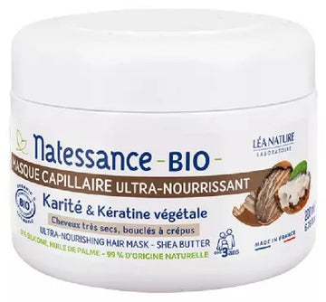 Natessance Ultra-Nourishing Hair Mask Organic Shea & Organic Vegetable Keratin 200Ml