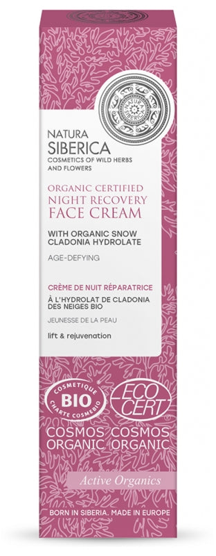 Natura Siberica Age-Defying Organic Night Recovery Face Cream 50Ml