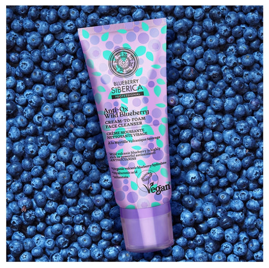 Natura Siberica Blueberry Siberica Cream To Foam Face Cleanser 100Ml