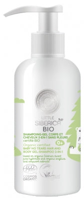 Natura Siberica Little Siberica Organic Certified Baby No Tears Hair And Body Gel Shampoo 2In1 250Ml