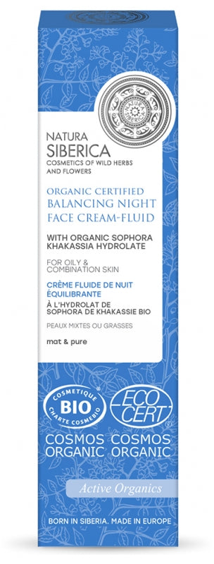Natura Siberica Organic Balancing Night Face Cream-Fluid 50Ml