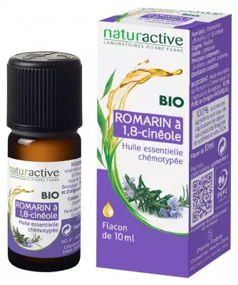 Naturactive Organic Essential Oil Rosemary At 1,8-Cineole (Rosmarinus Officinalis L. Ct 1,8-Cineole) 10Ml