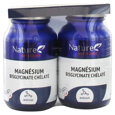 Nature Attitude Magnesium Bisglycinate Chelate 2 X 60 Capsules
