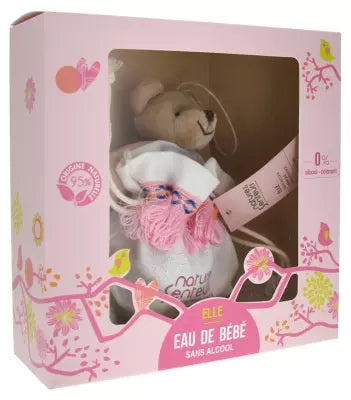 Nature & Senteurs Baby Water Girl 50Ml + Comforter Teddy Bear Set
