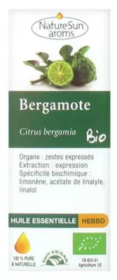 Naturesun Aroms Organic Essential Oil Bergamot (Citrus Bergamia) 10Ml