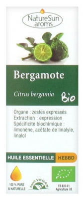 Naturesun Aroms Organic Essential Oil Bergamot (Citrus Bergamia) 10Ml