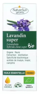 Naturesun Aroms Organic Essential Oil Super Lavandula (Lavandula Hybrida Clone Super) 10Ml