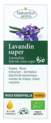 Naturesun Aroms Organic Essential Oil Super Lavandula (Lavandula Hybrida Clone Super) 10Ml