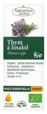 Naturesun Aroms Organic Essential Oil Linalol Thyme (Thymus Zygis) 10Ml