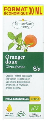 Naturesun Aroms Organic Essential Oil Sweet Orange (Citrus Sinensis) Economic Size 30Ml