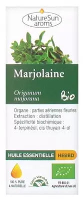 Naturesun Aroms Organic Essential Oil Marjoram (Origanum Majorana) 10Ml