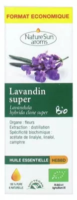 Naturesun Aroms Organic Essential Oil Super Lavandula (Lavandula Hybrida Clone Super) Economic Size 30Ml