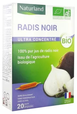 Naturland Black Radish Organic 20 Drinkable Phials Of 10Ml