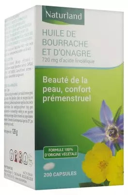 Naturland Borage And Evening Primrose Oil 200 Capsules