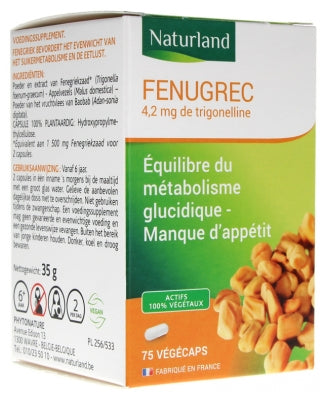 Naturland Fenugreek Organic 75 Vegecaps