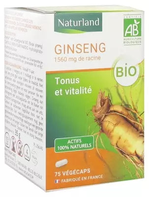 Naturland Ginseng Organic 75 Vegecaps