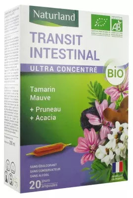 Naturland Intestinal Transit Organic 20 Drinkable Phials Of 10Ml