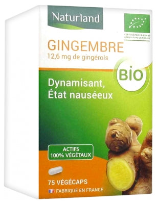 Naturland Organic Ginger 75 Vegecaps