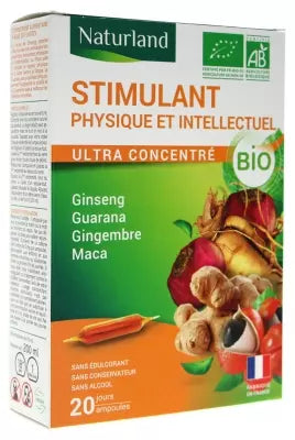 Naturland Organic Physical And Intellectual Stimulant 20 Phials Of 10Ml