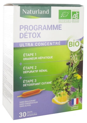 Naturland Organic Program Detox 3In1 30 Phials Of 10Ml