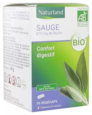 Naturland Organic Sage Digestive Comfort 75 Vegecaps