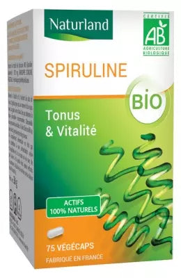 Naturland Organic Spiruline 75 Vegecaps