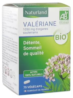 Naturland Organic Valerian 75 Vegecaps