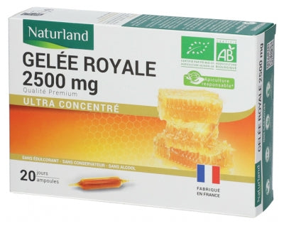 Naturland Royal Jelly 2500Mg Organic 20 Phials