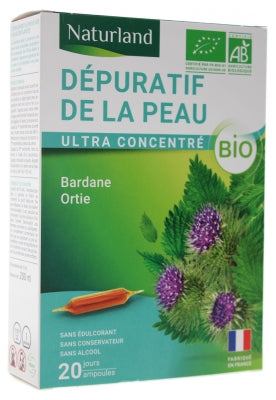 Naturland Skin Depurative Organic 20 Drinkable Phials Of 10Ml