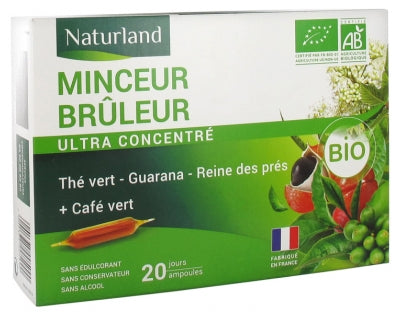 Naturland Slimming Burner Organic 20 Drinkable Phials Of 10Ml