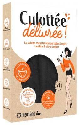 Nertalis Bio Menstrual Panties Culottée Délivrée Black Colour