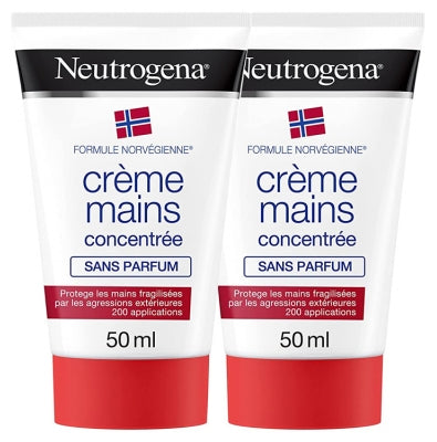 Neutrogena Concentrated Fragrance Free Hands Cream 2 X 50Ml