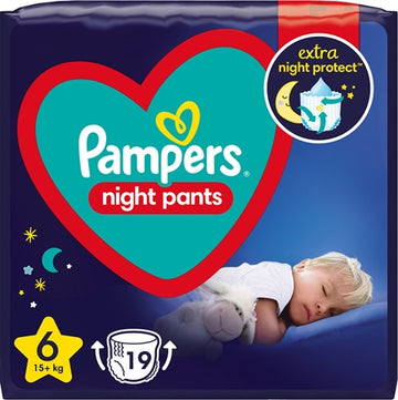 Pampers Night Pants Size 6 Disposable Nappy Pants Night 
