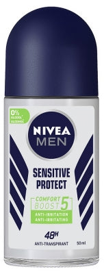 Nivea Men Sensitive Protect Deodorant Anti-Perspirant 48H Roll-On 50 Ml