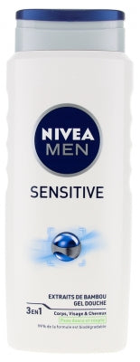 Nivea Men Sensitive 3In1 Body, Face And Hair Shower Gel 500 Ml