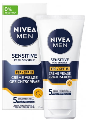 Nivea Men Sensitive Face Cream Sensitive Skin Spf15 75 Ml
