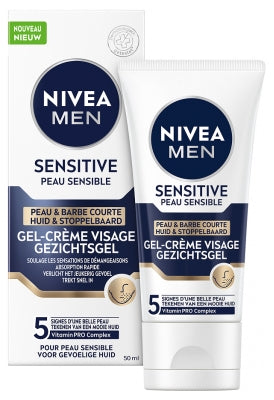 Nivea Men Sensitive Gel-Cream Face & Short Beard Sensitive Skin 50 Ml