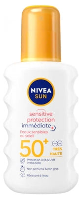 Nivea Sun Sensitive Protection Immédiate Spray Spf50+ 200 Ml