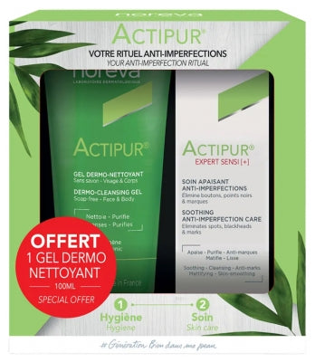 Noreva Actipur Expert Sensi[+] Soothing Anti-Imperfection Care 30 Ml + 100 Ml Dermo-Cleansing Gel Free