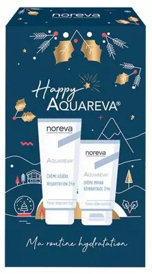 Noreva Aquareva Moisturizing Cream Light Textured 40Ml + Aquareva Repairing Hand Cream 24H 50Ml