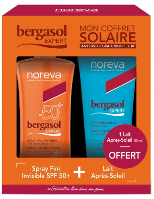 Noreva Bergasol Expert Spray Invisible Finish Spf50+ 125Ml + After-Sun Milk Face And Body 100Ml Free