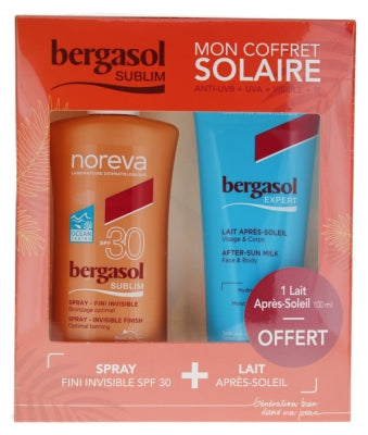 Noreva Bergasol Sublim Spray Invisible Finish Spf30 125Ml + Expert After-Sun Milk 100 Ml Free