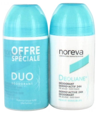 Noreva Deoliane Dermo-Active 24H Deodorant 2 X 50Ml