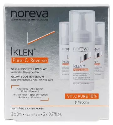 Noreva Iklen+ [Pure-C-Reverse] Regenerating & Perfecting Booster Serum 3X8Ml