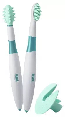 Nuk 2 Educational Toothbrushes 6 Months And Up + 1 Safety Ring