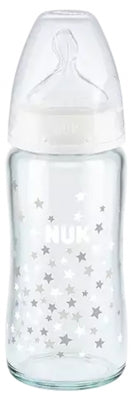 Nuk First Choice + Glass Baby Bottle 240Ml 0-6 Months